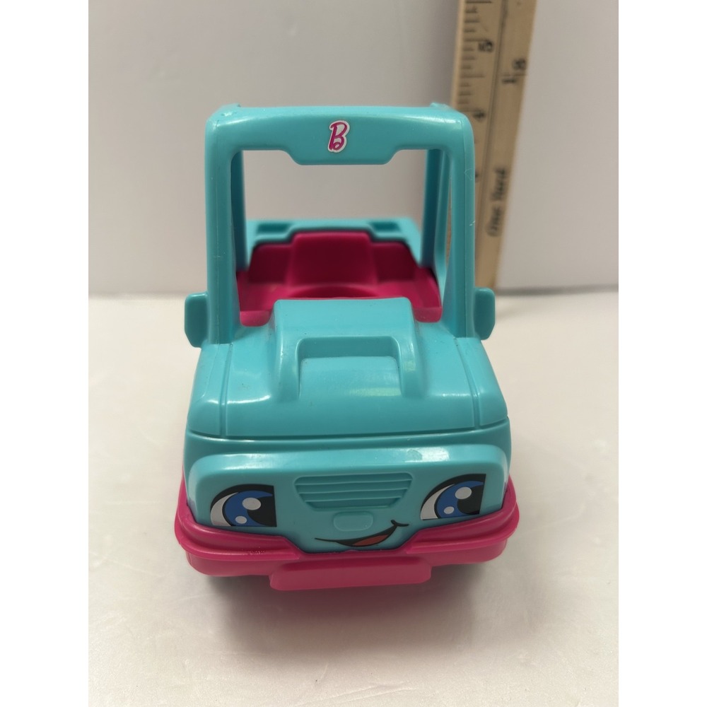 Little People Barbie Teal Pink Pickup Truck Toy Vehicle Kids Play Cute